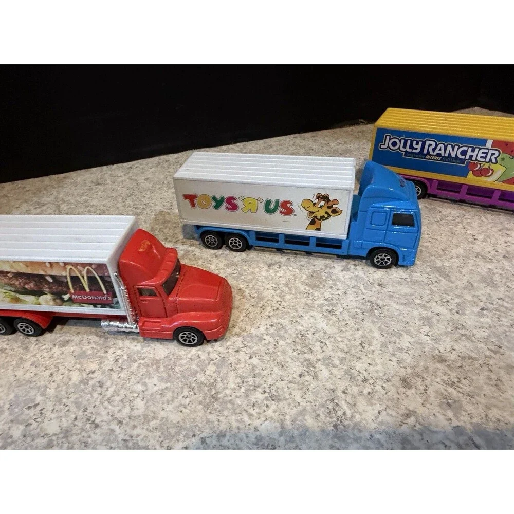 Hot Wheels Haulers Lot 3 McDonald’s Toys R Us Jolly Rancher 1996 Diecast Semis
